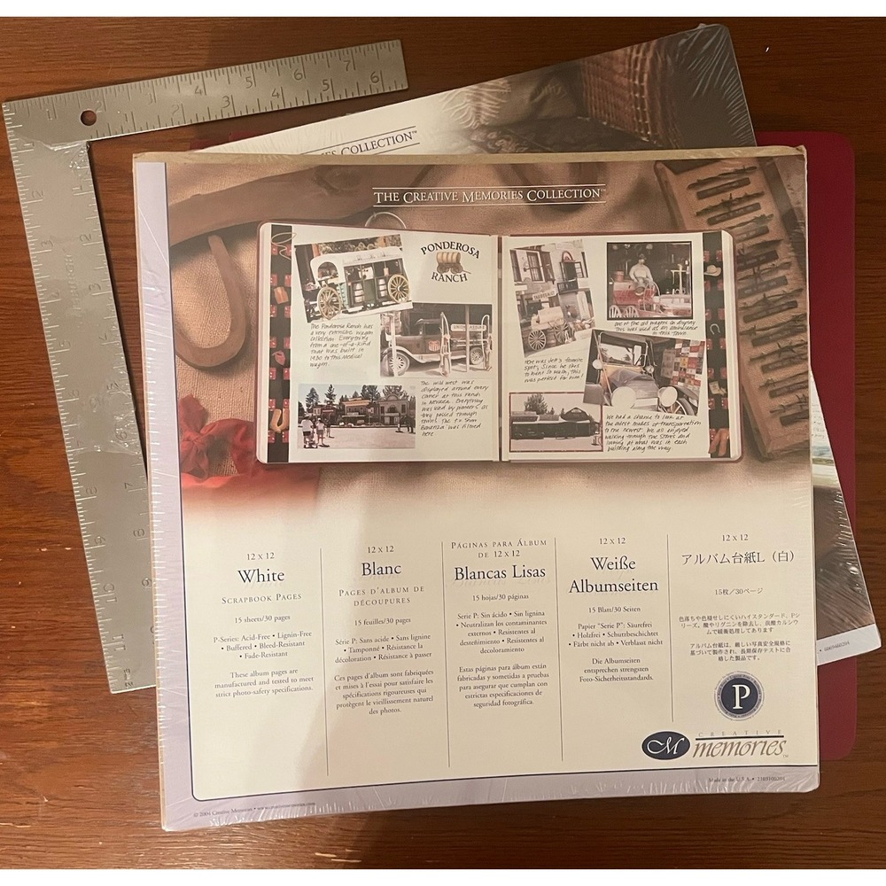 New Creative Memories 12x12 Red Photo Album Scrapbook Page Protectors‎ Old Style